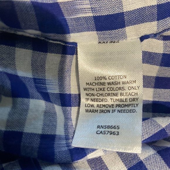 NWT 1901 Blue & White Slim Fit Check Short Sleeve - Picture 9 of 11